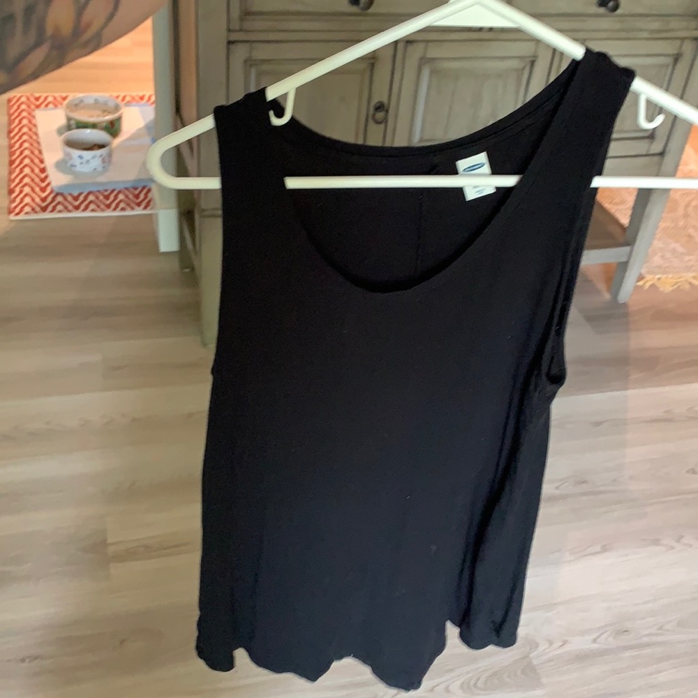 Plain black tank top